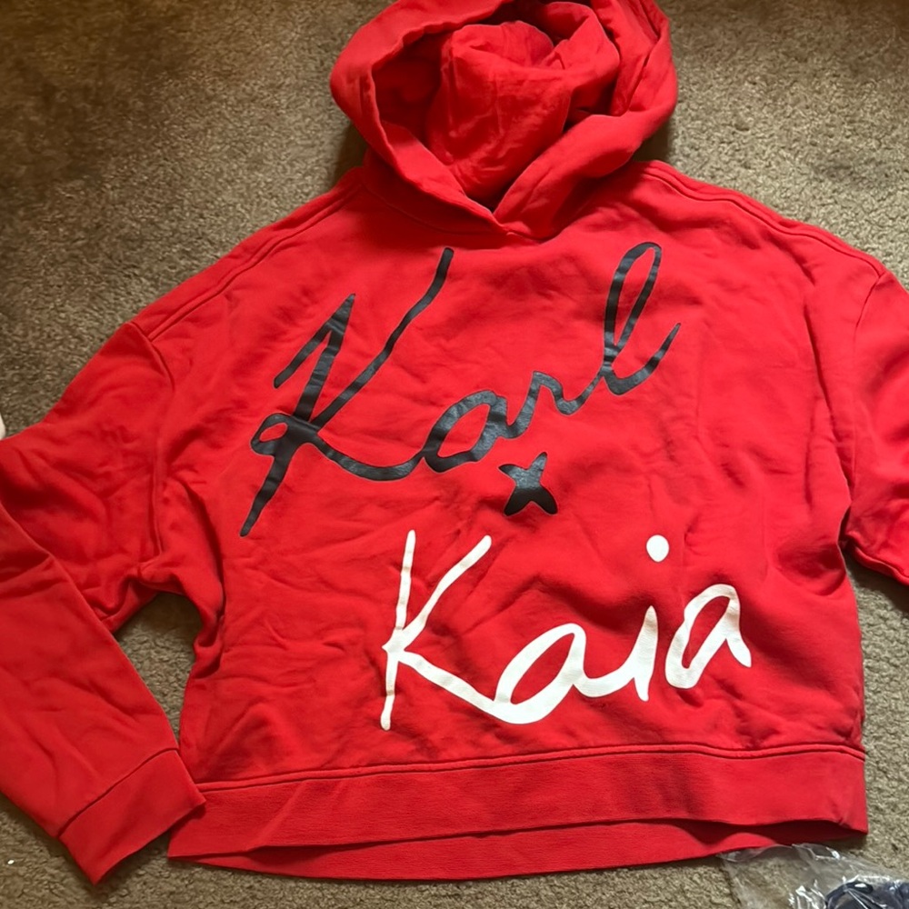 Karl x Kaia Red Hoodie